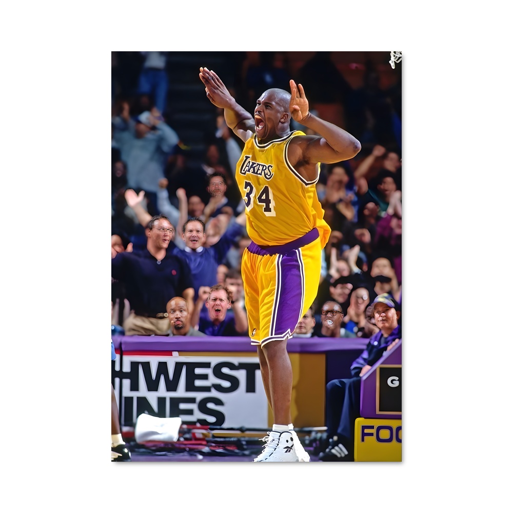 Poster Shaquille de basket – affiche Basketball